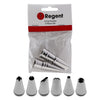REGENT BAKEWARE ICING NOZZLE 6 PIECE SET, (30MMX20MM DIA)