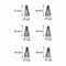 REGENT BAKEWARE CAKE ICING DECORATOR 9 PIECE SET, (250X140X30MM)