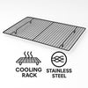 REGENT BAKEWARE RECT. COOLING RACK BLACK, 410X245X15MM