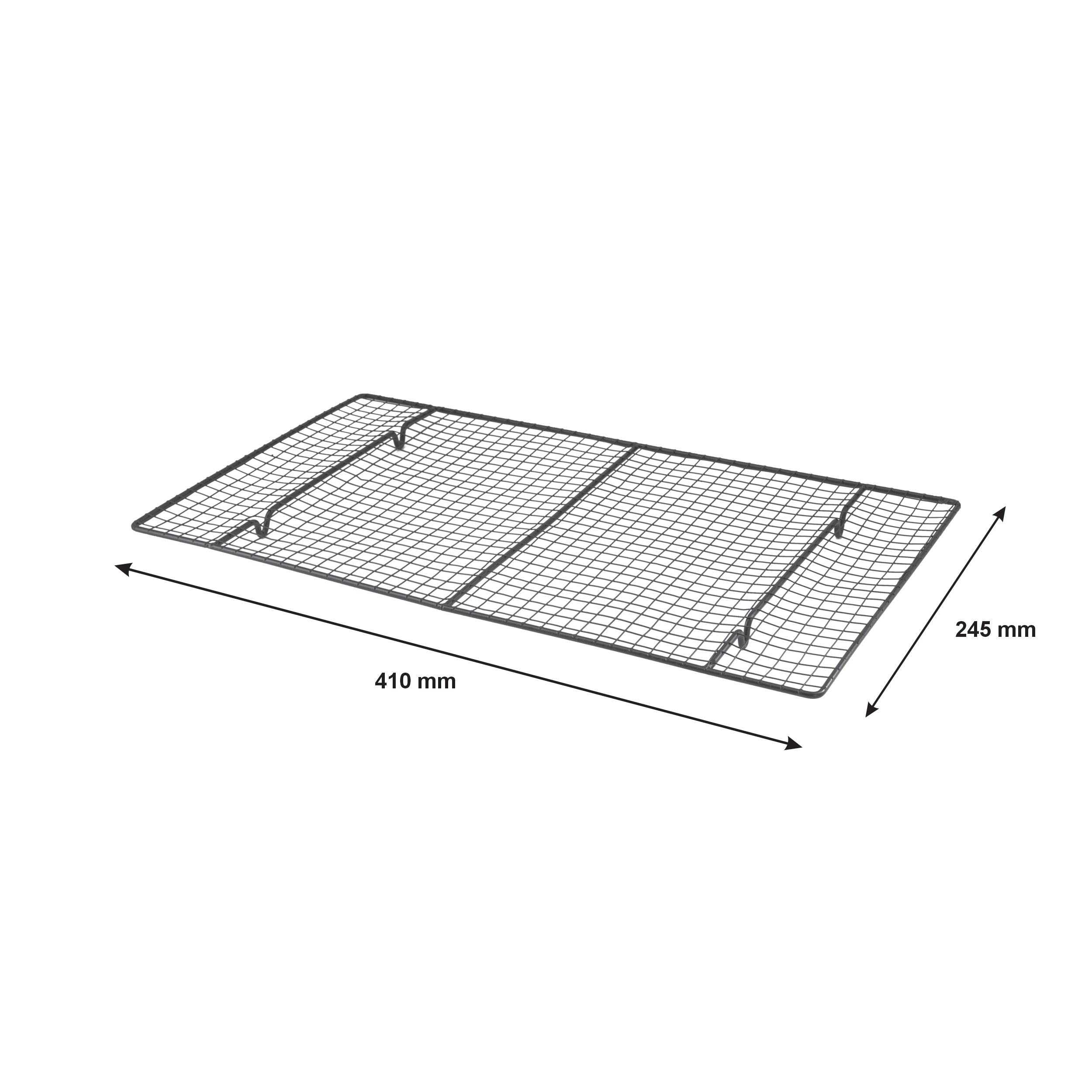REGENT BAKEWARE RECT. COOLING RACK BLACK, 410X245X15MM