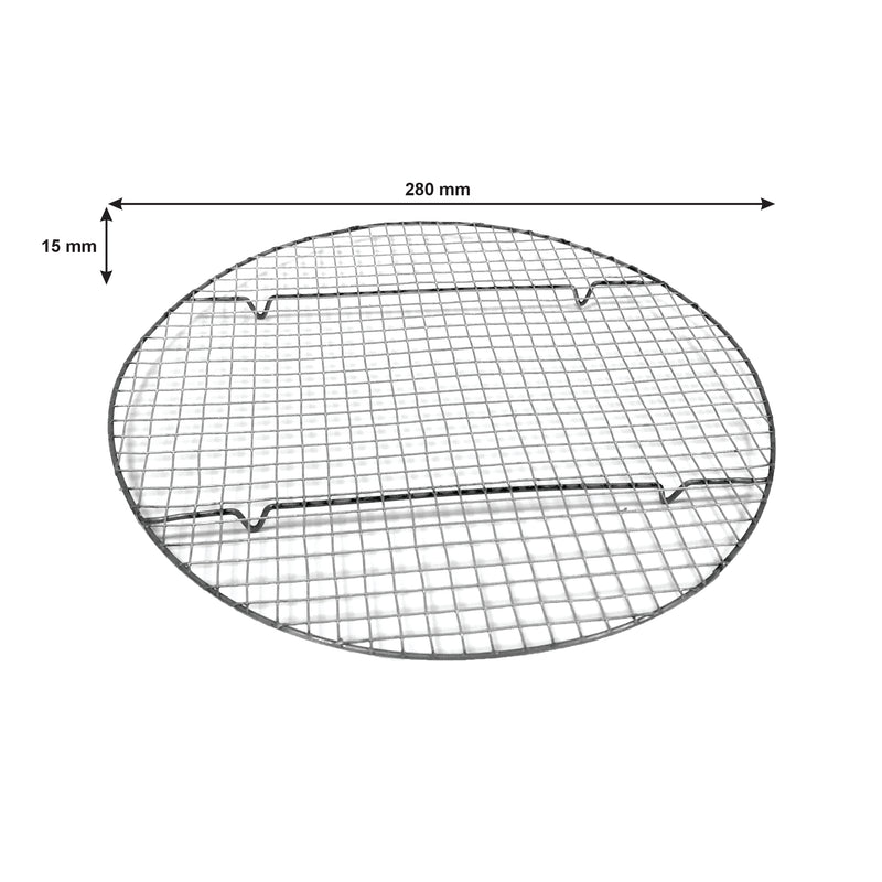 REGENT BAKEWARE ROUND COOLING RACK BLACK, (280MM DIAX15MM)