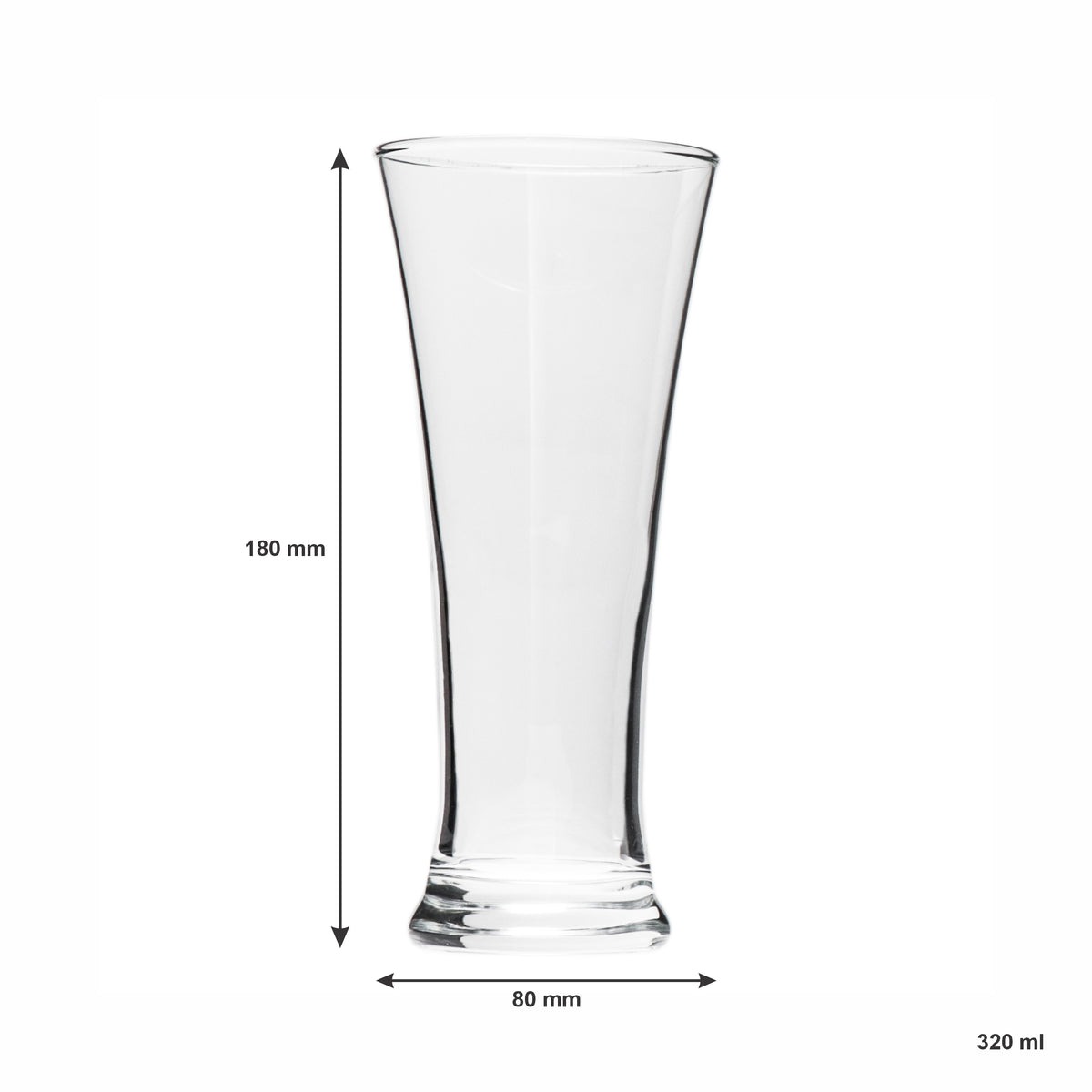 REGENT PILSNER FLARED BEER GLASSES 6PK, 320ML