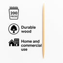 REGENT WOODEN TOOTHPICKS UNWRAPPED 200PK, 65X2.2MM DIA