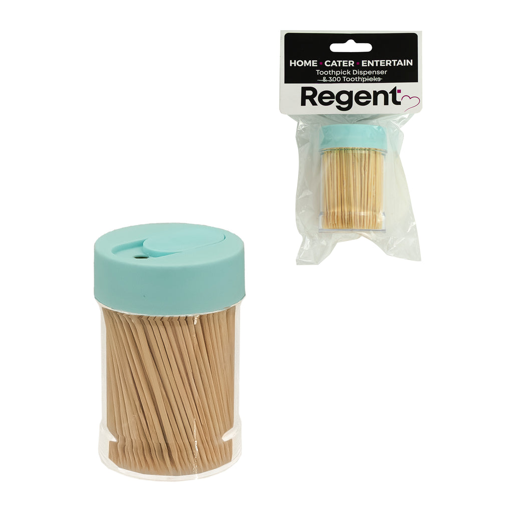 REGENT BAMBOO TOOTHPICKS IN A DISPENSER 300PK
