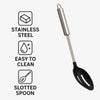 REGENT KITCHEN NYLON SLOTTED SPOON WITH ST STEEL HANDLE, 330MM