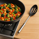 REGENT KITCHEN NYLON SLOTTED SPOON WITH ST STEEL HANDLE, 330MM