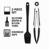 REGENT KITCHEN BASTING BRUSH AND TONG NYLON & STAINLESS STEEL 2PCS SET