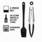 REGENT KITCHEN BASTING BRUSH & TONG NYLON AND STAINLESS STEEL 2PCE SET, 255MM l 265MM