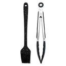 REGENT KITCHEN BASTING BRUSH & TONG NYLON AND STAINLESS STEEL 2PCE SET, 255MM l 265MM