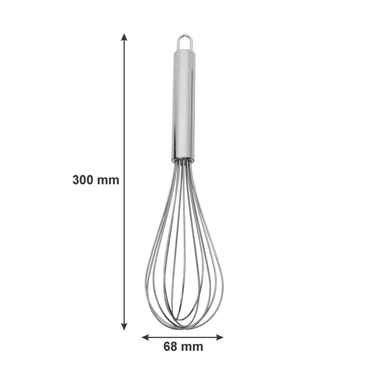 REGENT BAKEWARE WHISKS STAINLESS STEEL 2PCS SET, 255MM l 300MM