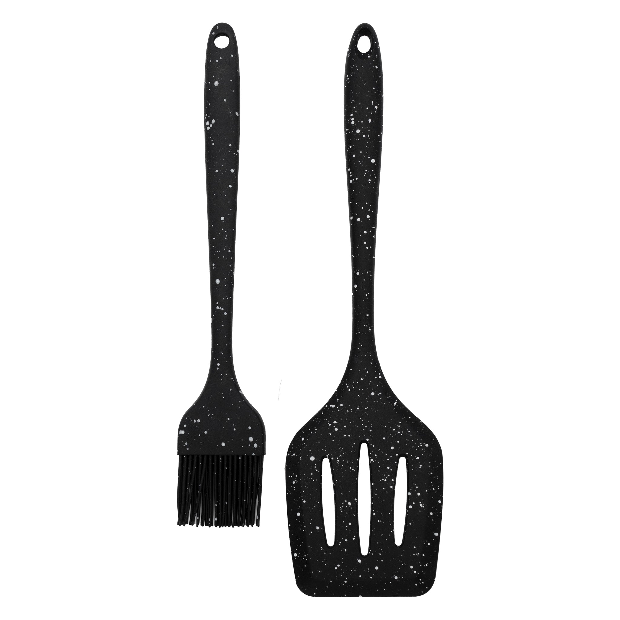 REGENT KITCHEN BASTING BRUSH AND TURNER NYLON SPECKLED BLACK 2PCS SET