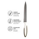 REGENT KITCHEN PREMIUM CHEF KNIFE WITH GREY AND WHITE HANDLE, 320MM