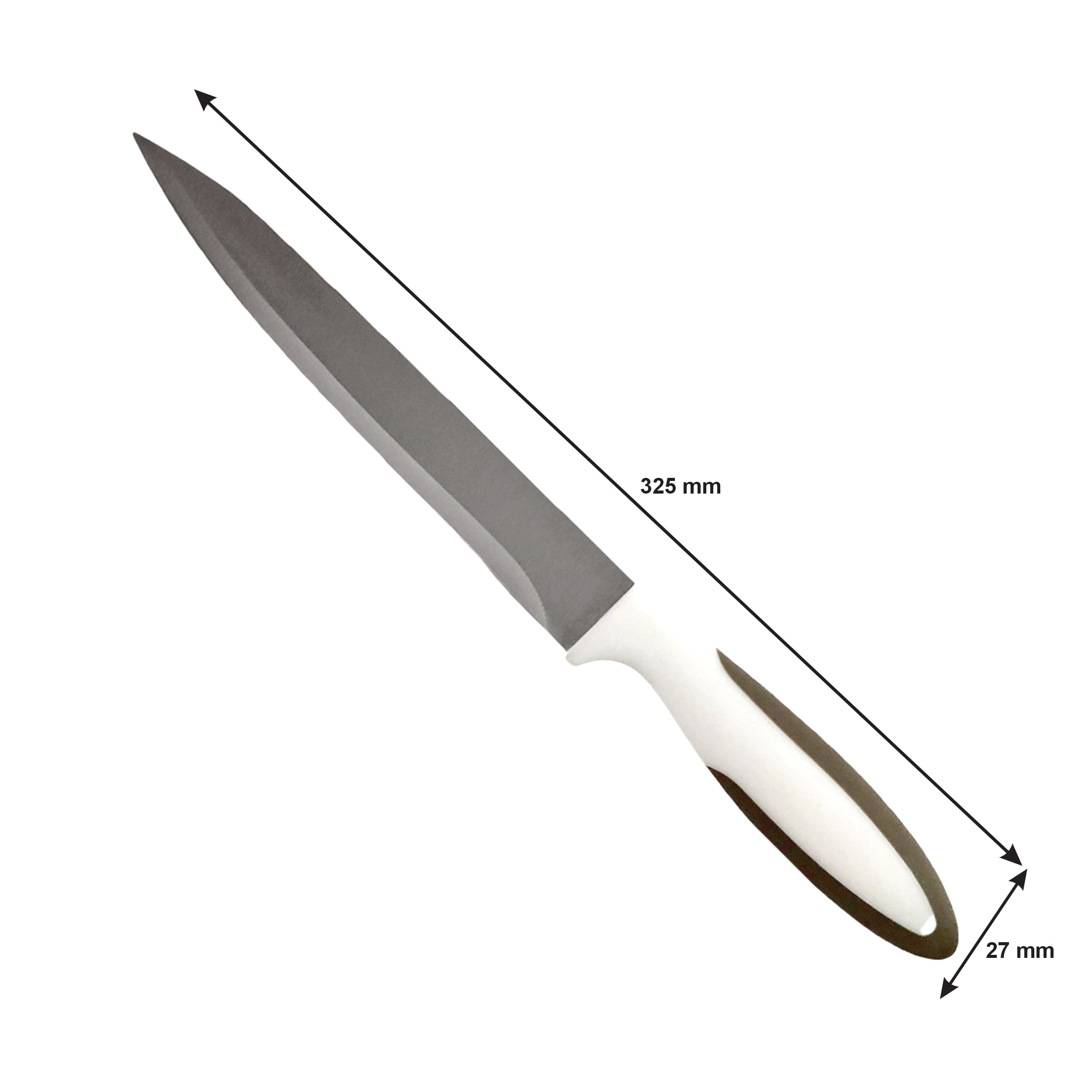 REGENT KITCHEN PREMIUM CHEF KNIFE WITH GREY AND WHITE HANDLE, 320MM