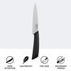 REGENT KITCHEN PREMIUM UTILITY KNIFE WITH BLACK AND GREY HANDLE, 230MM