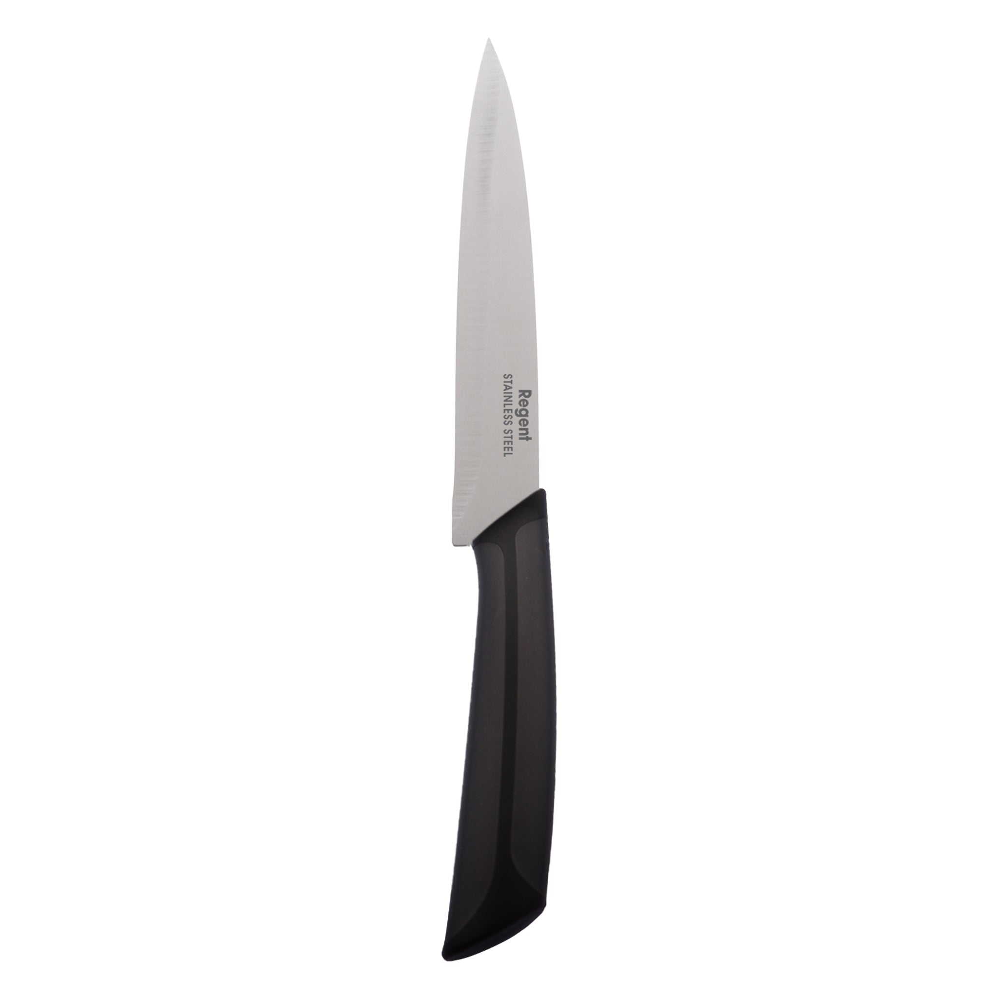 REGENT KITCHEN PREMIUM UTILITY KNIFE WITH BLACK AND GREY HANDLE, 230MM