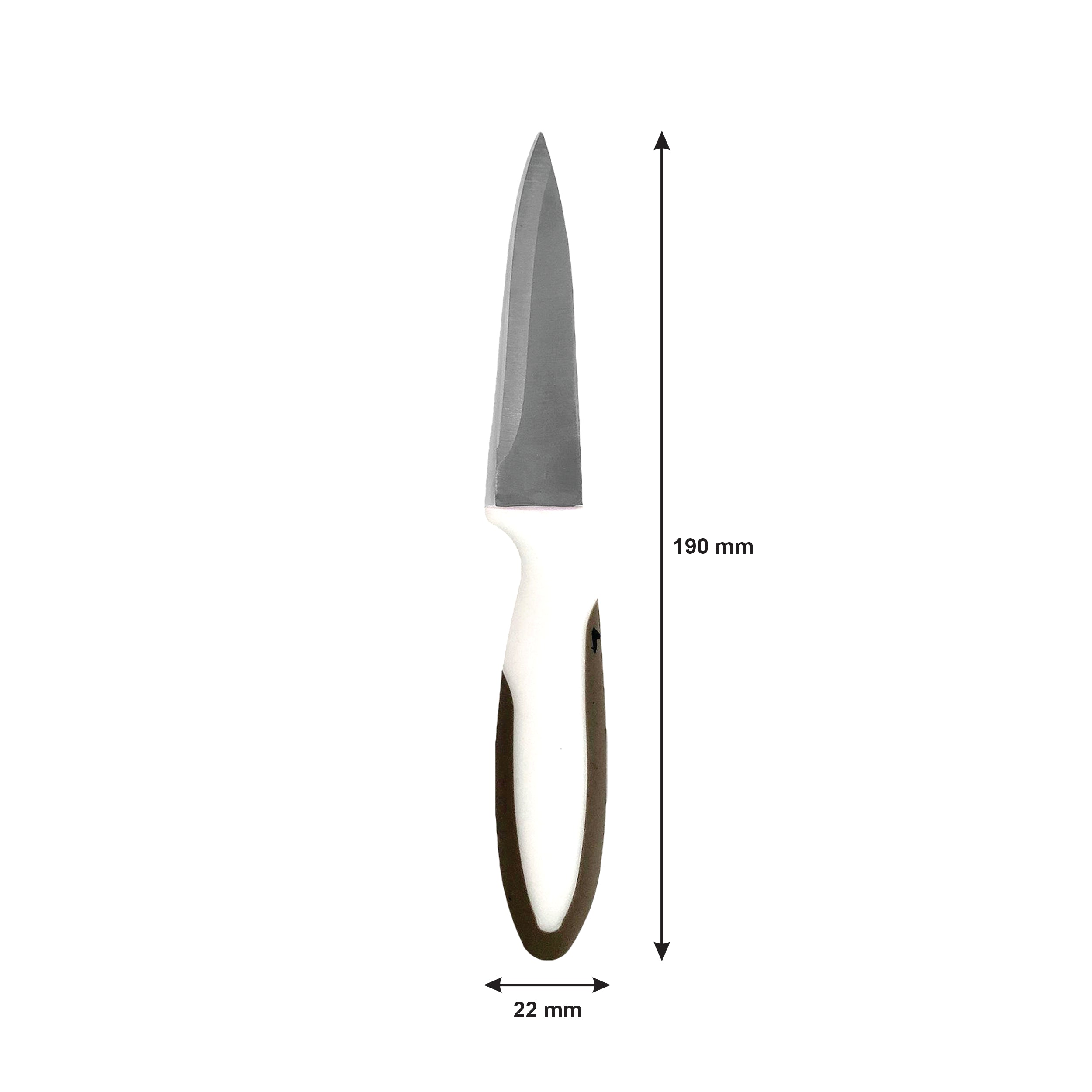 REGENT KITCHEN PREMIUM PARING KNIFE WITH GREY AND WHITE HANDLE, 190MM