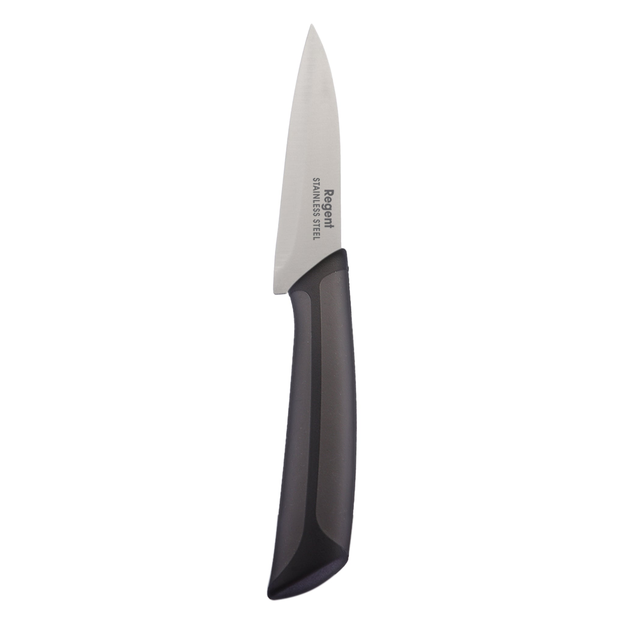 REGENT KITCHEN PREMIUM PARING KNIFE WITH BLACK AND GREY HANDLE, 195MM