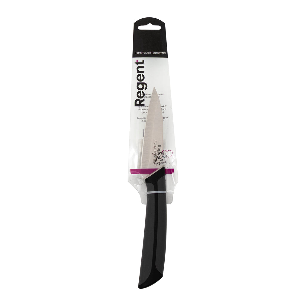 REGENT KITCHEN PREMIUM PARING KNIFE WITH BLACK AND GREY HANDLE, 195MM