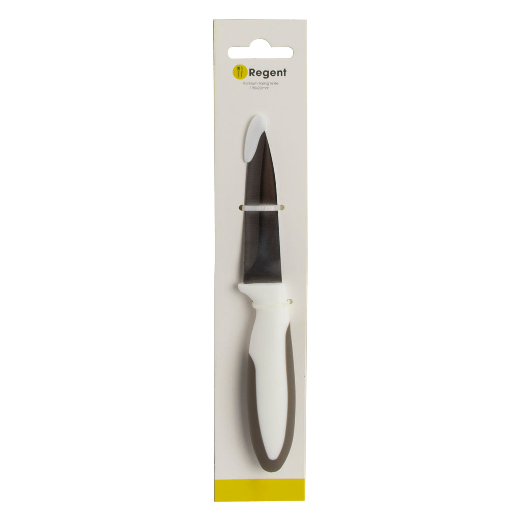 REGENT KITCHEN PREMIUM PARING KNIFE WITH GREY AND WHITE HANDLE, (190X22MM)