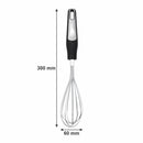 REGENT PREMIUM WHISK STAINLESS STEEL WITH PP+SS BLACK HANDLE, 300MM