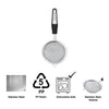 REGENT PREMIUM STRAINER STAINLESS STEEL WITH PP+SS BLACK HANDLE BLACK, 295MM