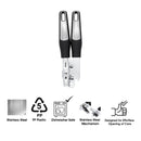 REGENT PREMIUM CAN OPENER STAINLESS STEEL WITH PP+SS BLACK HANDLES, 215MM