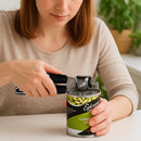 REGENT PREMIUM CAN OPENER STAINLESS STEEL WITH PP+SS BLACK HANDLES, 215MM