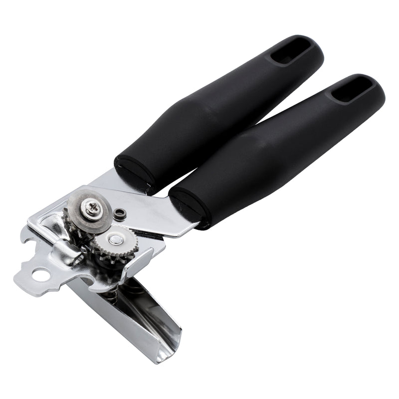 REGENT PREMIUM CAN OPENER STAINLESS STEEL WITH PP+SS BLACK HANDLES, 215MM