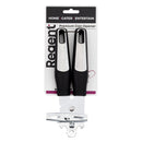 REGENT PREMIUM CAN OPENER STAINLESS STEEL WITH PP+SS BLACK HANDLES, 215MM