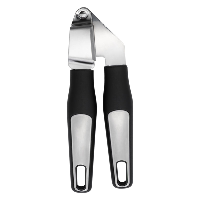 REGENT PREMIUM GARLIC PRESS STAINLESS STEEL WITH PP+SS BLACK HANDLES, 200MM