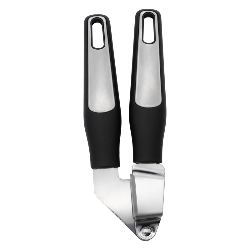 REGENT PREMIUM GARLIC PRESS STAINLESS STEEL WITH PP+SS BLACK HANDLES, 200MM
