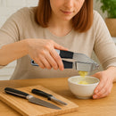 REGENT PREMIUM GARLIC PRESS STAINLESS STEEL WITH PP+SS BLACK HANDLES, 200MM