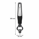 REGENT PREMIUM CAN AND BOTTLE OPENER STAINLESS STEEL WITH PP+SS BLACK HANDLE, 200MM