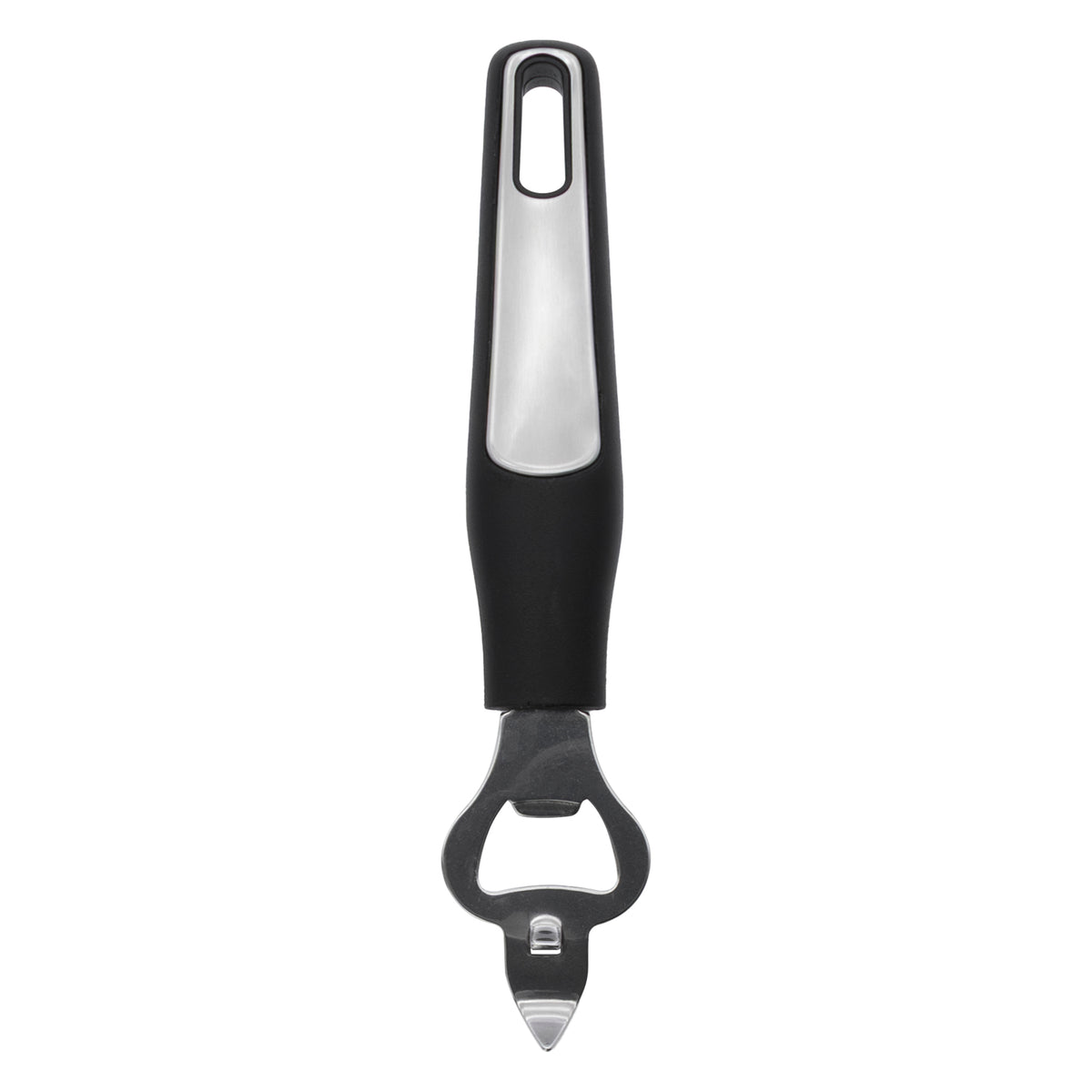 REGENT PREMIUM CAN AND BOTTLE OPENER STAINLESS STEEL WITH PP+SS BLACK HANDLE, 200MM