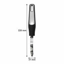 REGENT PREMIUM PEELER STAINLESS STEEL WITH PP+SS BLACK HANDLE, 220MM