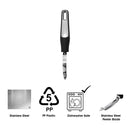 REGENT PREMIUM PEELER STAINLESS STEEL WITH PP+SS BLACK HANDLE, 220MM