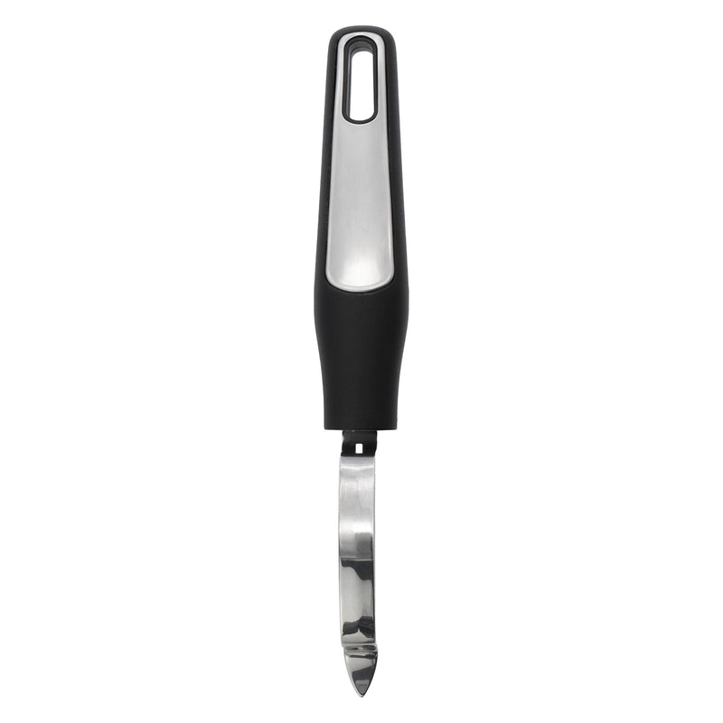 REGENT PREMIUM PEELER STAINLESS STEEL WITH PP+SS BLACK HANDLE, 220MM