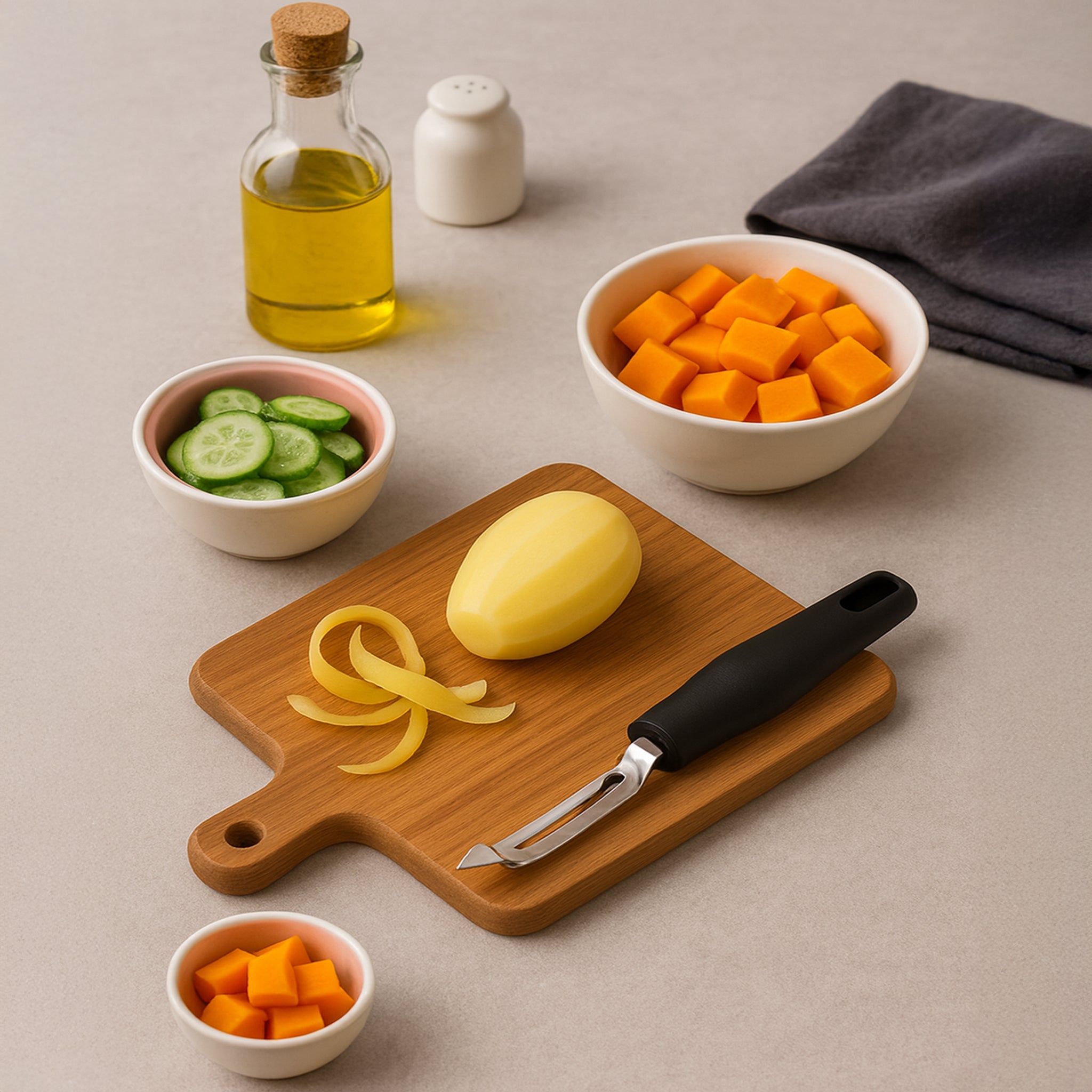 REGENT PREMIUM PEELER STAINLESS STEEL WITH PP+SS BLACK HANDLE, 220MM