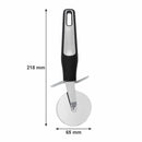 REGENT PREMIUM PIZZA CUTTER STAINLESS STEEL WITH PP+SS BLACK HANDLE, 65MM DIA