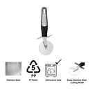 REGENT PREMIUM PIZZA CUTTER STAINLESS STEEL WITH PP+SS BLACK HANDLE, 65MM DIA