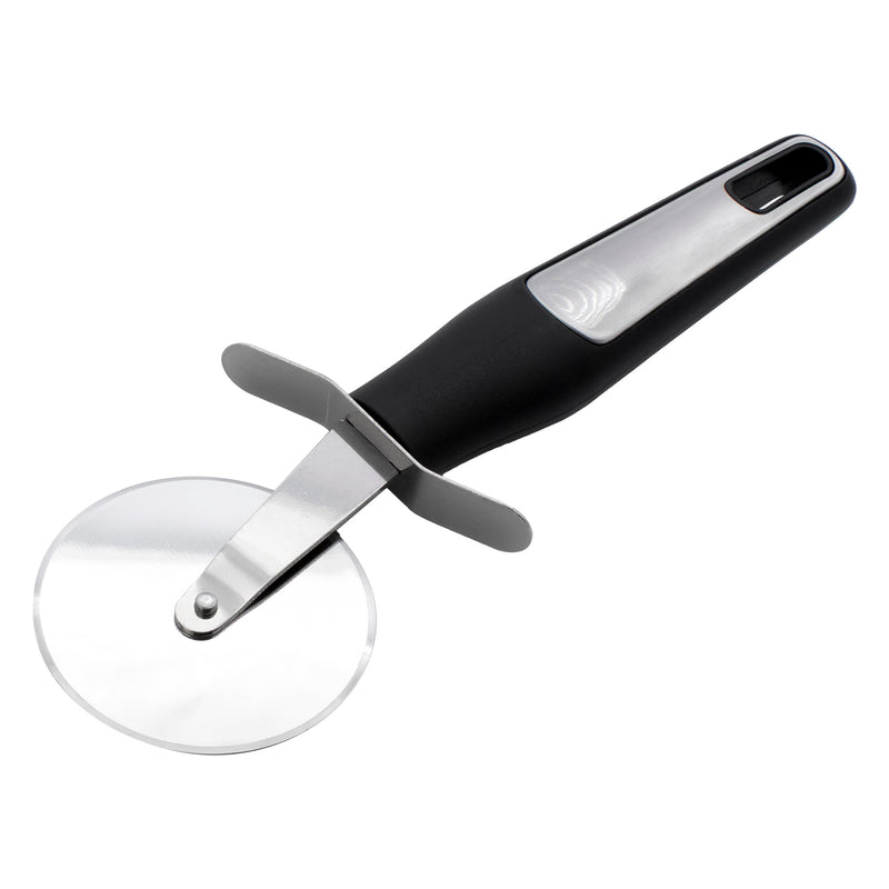 REGENT PREMIUM PIZZA CUTTER STAINLESS STEEL WITH PP+SS BLACK HANDLE, 65MM DIA