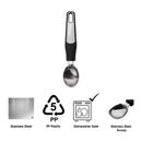 REGENT PREMIUM ICE CREAM SCOOP ST STEEL WITH PP+SS BLACK HANDLE, 200MM