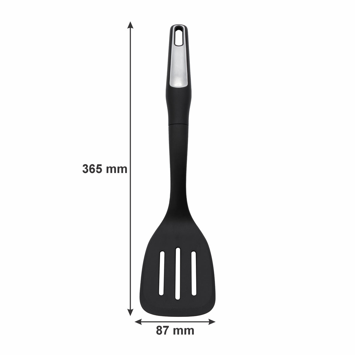 REGENT PREMIUM SLOTTED TURNER BLACK NYLON WITH PP+SS HANDLE, 365MM