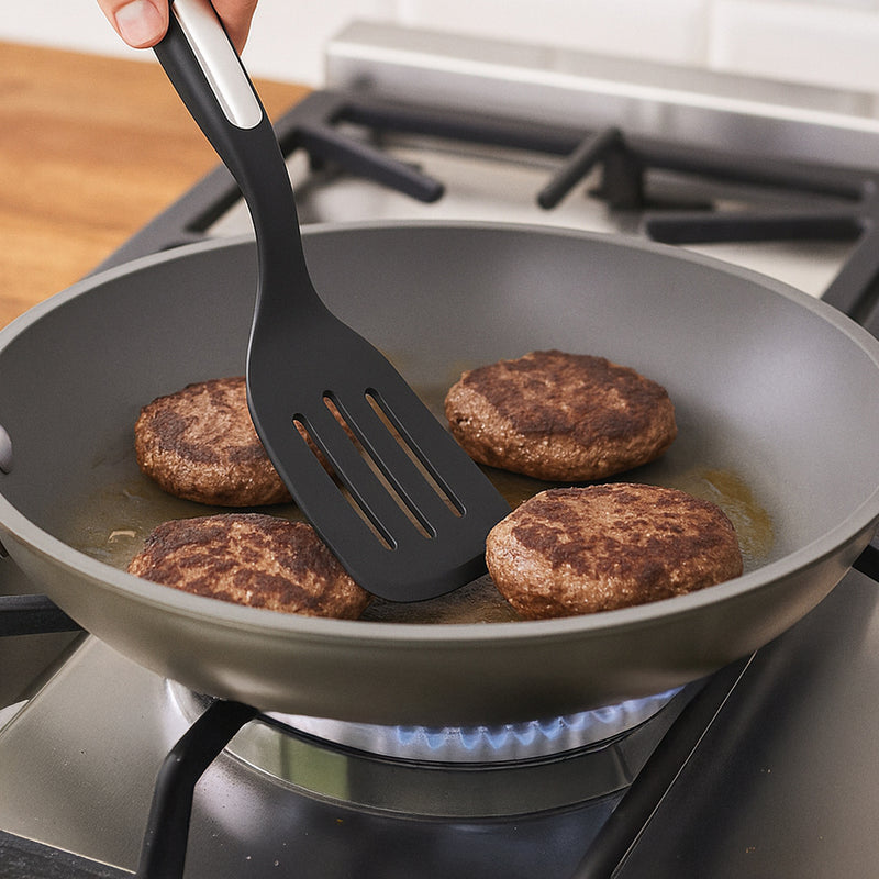 REGENT PREMIUM SLOTTED TURNER BLACK NYLON WITH PP+SS HANDLE, 365MM