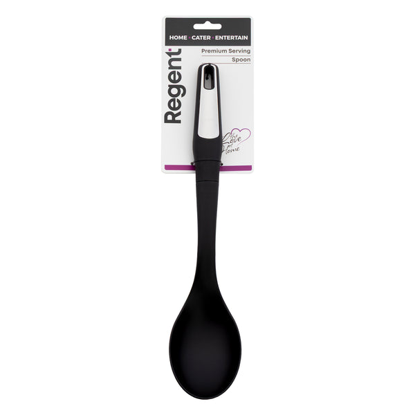 REGENT PREMIUM SERVING SPOON BLACK NYLON WITH PP+SS HANDLE, 350MM