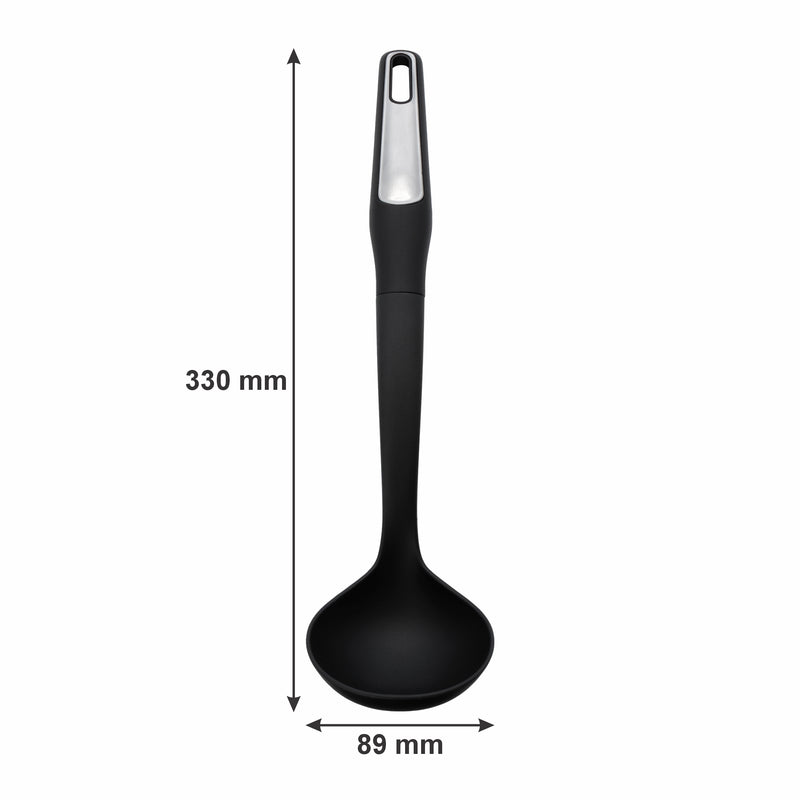 REGENT PREMIUM LADLE BLACK NYLON WITH PP+SS HANDLE, 330MM