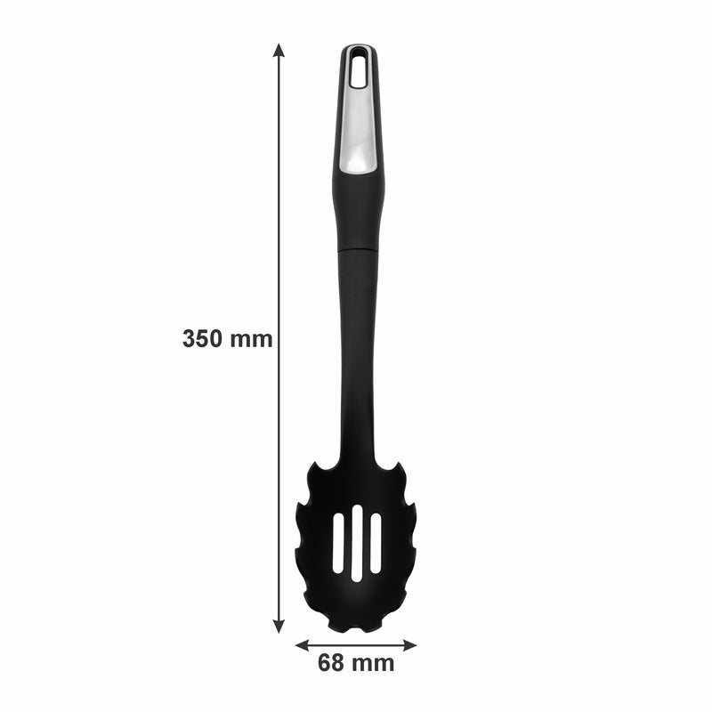 REGENT PREMIUM SPAGHETTI SERVING SPOON BLACK NYLON WITH PP+SS HANDLE, 350MM