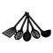 REGENT PREMIUM KITCHEN TOOLS BLACK NYLON 5 PIECE SET, 355MM
