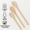 REGENT KITCHEN SPOONS PINE WOOD 3PK SET, 250MM l 305MM l 350MM