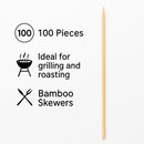 REGENT BAMBOO SKEWERS 100PK, 250MM
